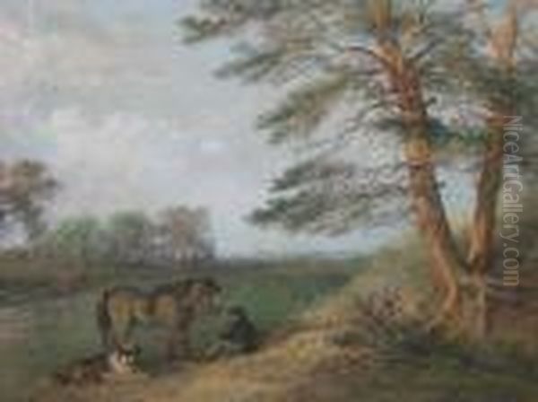 Resting Bythe Wayside Oil Painting by Edward Robert Smythe