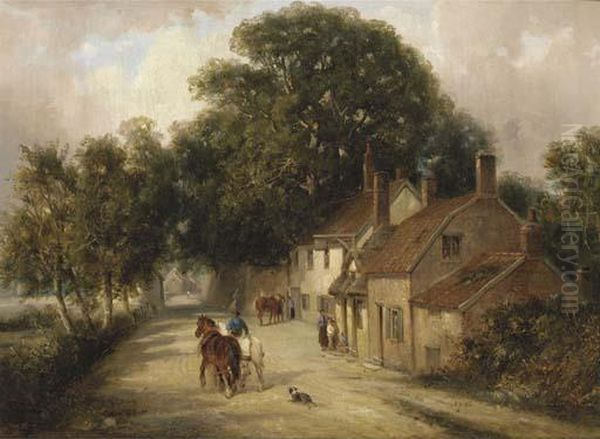 The Cherry Tree Inn, Woodbridge Oil Painting by Edward Robert Smythe