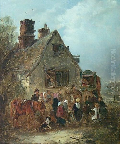 Punch And Judy Oil Painting by Edward Robert Smythe