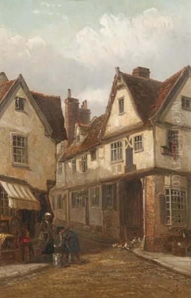 Street Scene, Ipswich Oil Painting by Thomas Smythe