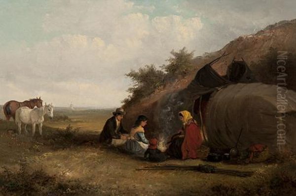 Gypsy Encampment Oil Painting by Thomas Smythe