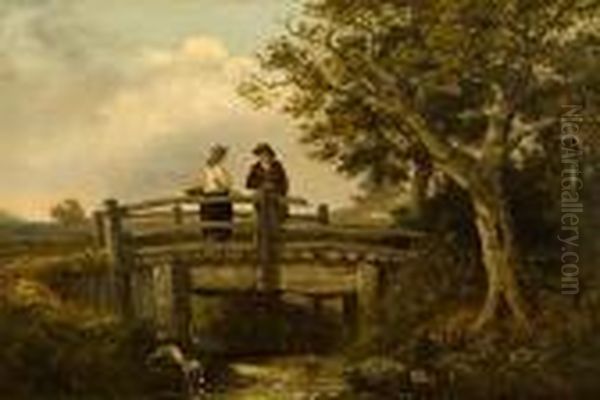 Meet On The Bridge Oil Painting by Thomas Smythe