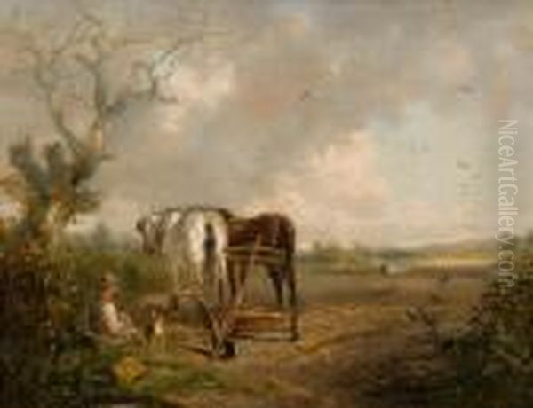 The Harvesters Rest Oil Painting by Thomas Smythe