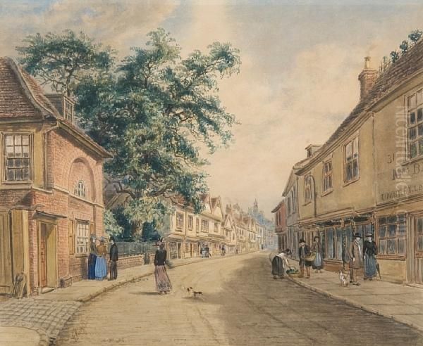 St. Nicholas Street, Ipswich Oil Painting by Thomas Smythe