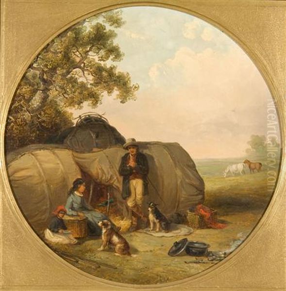 The Travellers' Camp Oil Painting by Thomas Smythe