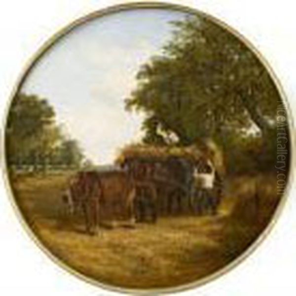 The Hay Cart Oil Painting by Thomas Smythe