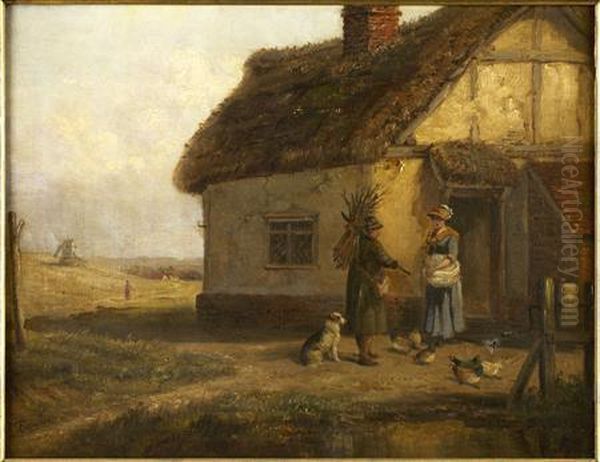 The Brushwood Seller Oil Painting by Thomas Smythe