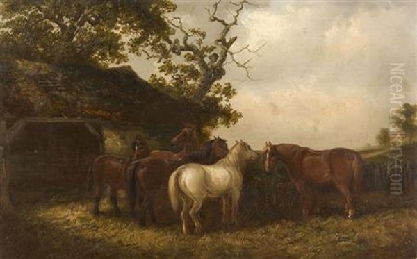 Horses Oil Painting by Thomas Smythe