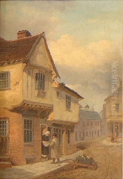 Angel Lane, Ipswich Oil Painting by Thomas Smythe