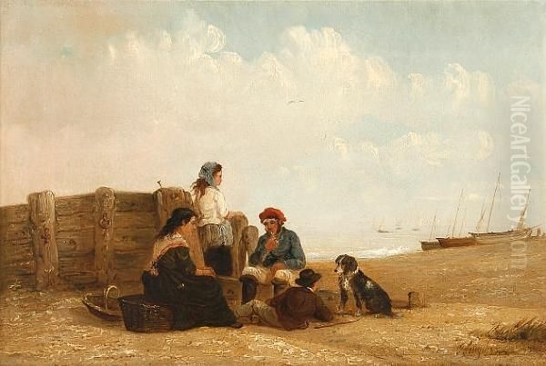 On A Suffolk Beach Oil Painting by Thomas Smythe