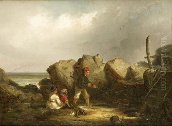 Shrimpers Oil Painting by Thomas Smythe