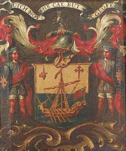 A Coat-of-Arms Oil Painting by English School