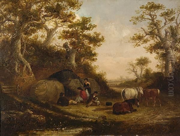 The Gypsy Encampment Oil Painting by Thomas Smythe