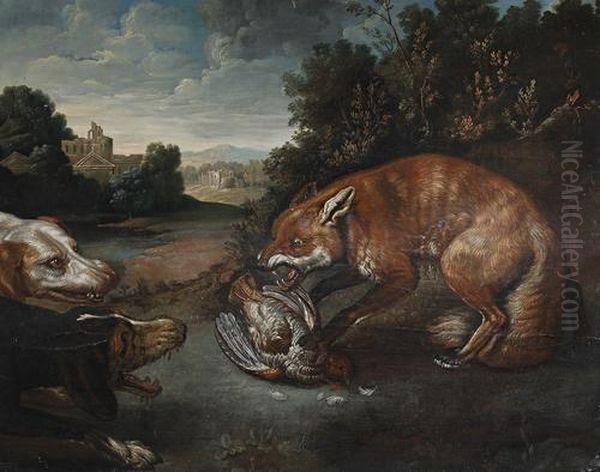 A Fox Defending Its Kill Oil Painting by Frans Snyders