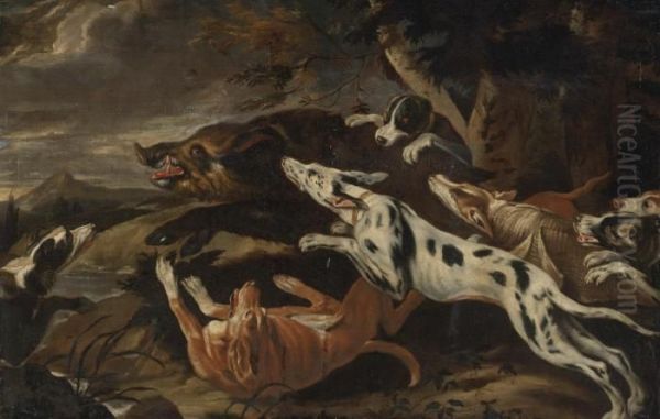 The Boar Hunt Oil Painting by Frans Snyders