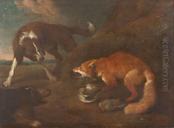 Fuchs, Von Hunden Attackiert Oil Painting by Frans Snyders