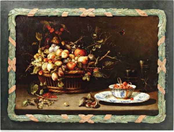 Stilleven Met Wanli Klapmuts En Vruchtenmand Oil Painting by Frans Snyders