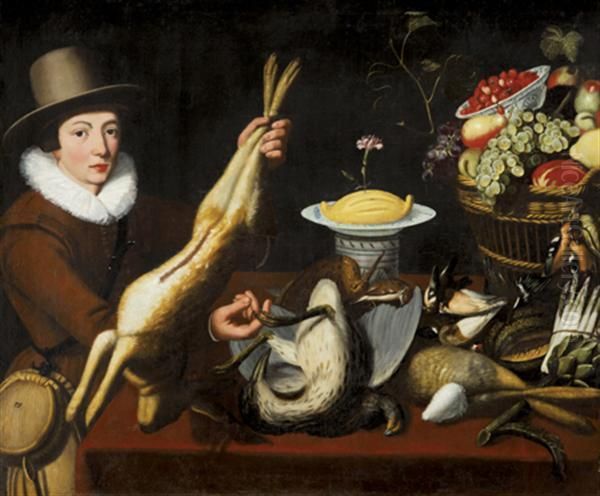 Jeune Chasseur Presentant Le Produit De Sa Chasse Oil Painting by Frans Snyders