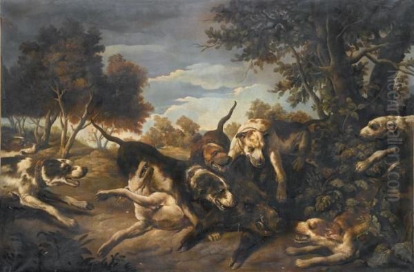 Caccia Al Cinghiale Oil Painting by Frans Snyders