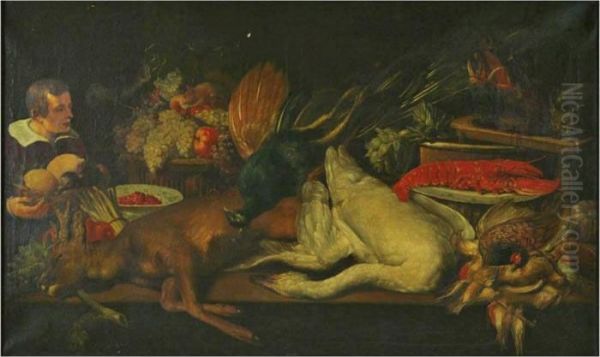 Hunting Still Life With Figures Oil Painting by Frans Snyders