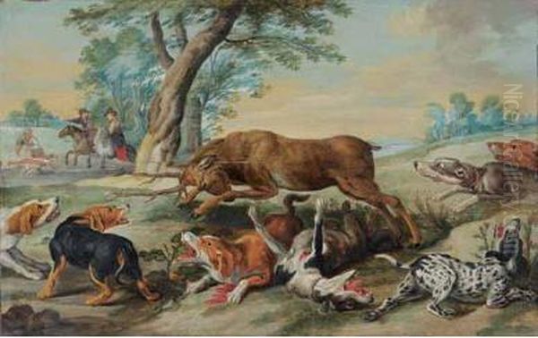 Caccia Al Cervo Oil Painting by Frans Snyders