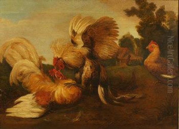 Combat De Coqs Oil Painting by Frans Snyders