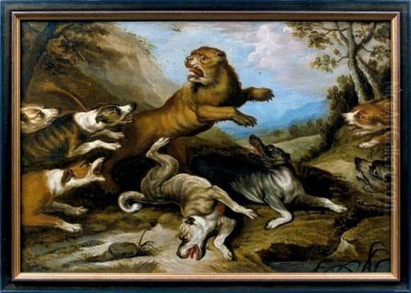 Chasse Au Lion Oil Painting by Frans Snyders