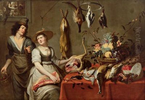 A Natura Morta In Cucina Oil Painting by Frans Snyders