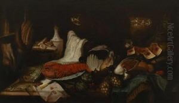 Kuchenstillleben. Oil Painting by Frans Snyders