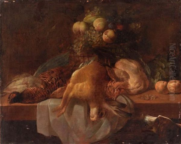 Natura Morta Con Frutta E Fiori E Cacciagione Oil Painting by Frans Snyders