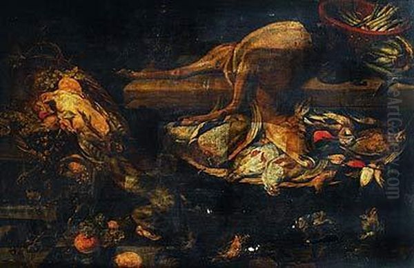 Bodegon Oil Painting by Frans Snyders