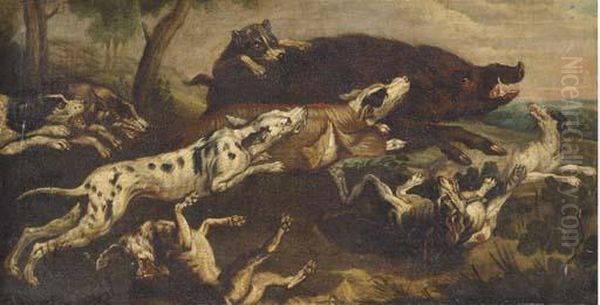 Chasse Au Sanglier Oil Painting by Frans Snyders