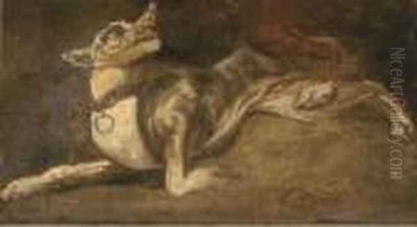 A Hound: A Fragment Oil Painting by Frans Snyders