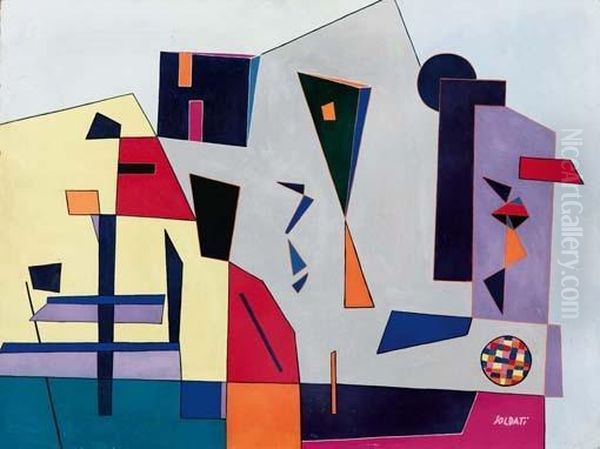 Composizione - (1951) Oil Painting by Atanasio Soldati