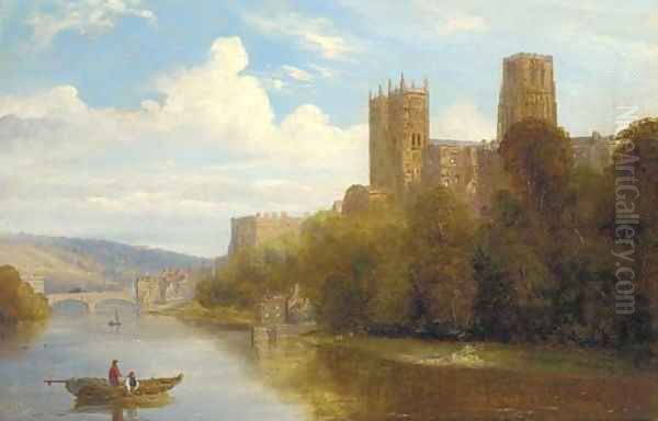 Durham Cathedral Oil Painting by English School