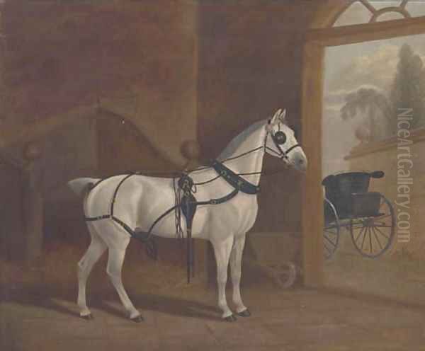 Fancy, a carriage horse Oil Painting by English School