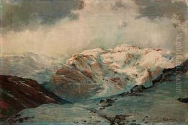 Dosso Di Ron. Alpi Orobie Oil Painting by Giuseppe Solenghi