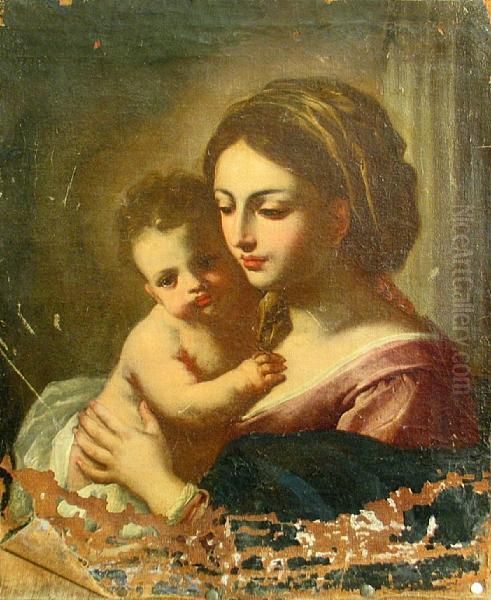 Madonna And Child Oil Painting by Francesco Solimena