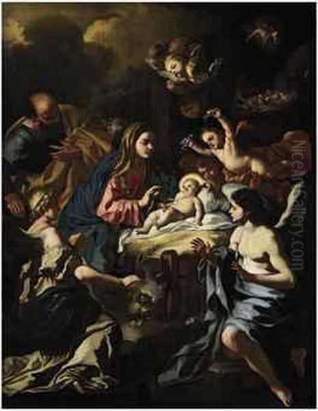 The Nativity Oil Painting by Francesco Solimena