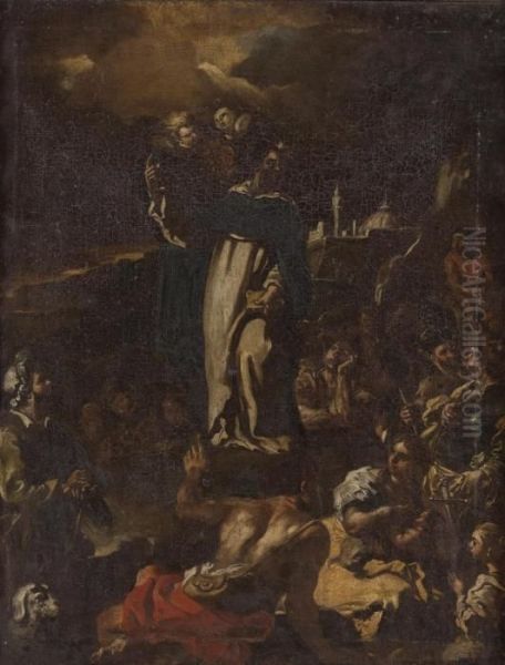 La Predica Di San Domenico Oil Painting by Francesco Solimena