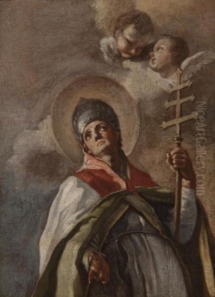 San Gregorio Magno Oil Painting by Francesco Solimena