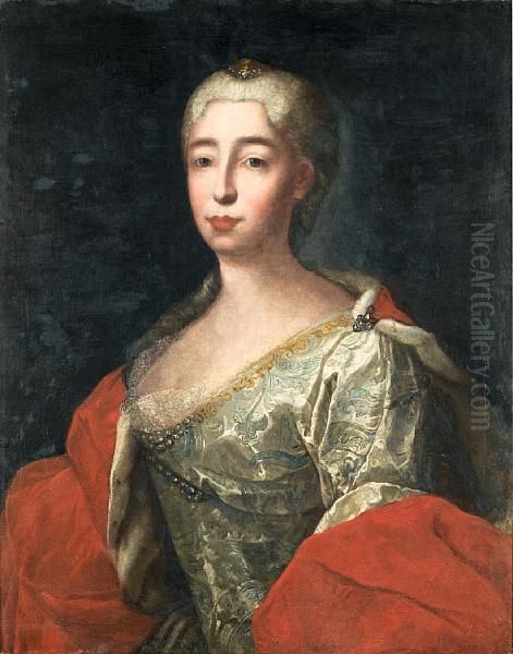 Portrait Of A Lady Oil Painting by Francesco Solimena