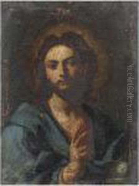 Cristo Benedicente Oil Painting by Francesco Solimena