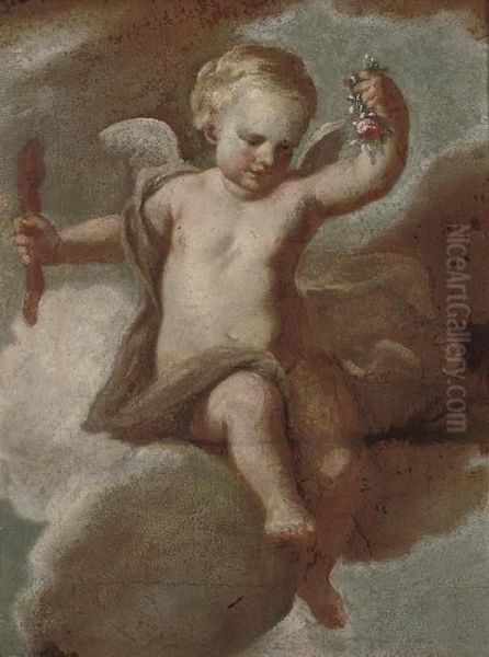 Cupid Oil Painting by Francesco Solimena