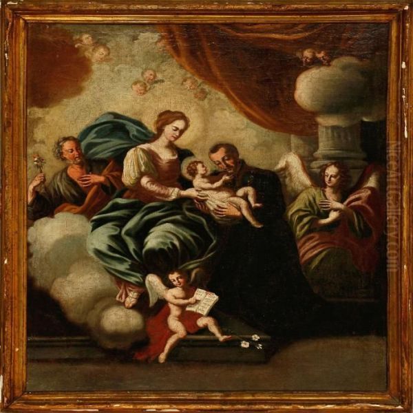 Allegoric Scene With Maria And The Infant Jesus Oil Painting by Francesco Solimena