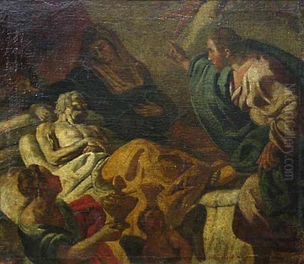 The Death Of St. Joseph Oil Painting by Francesco Solimena