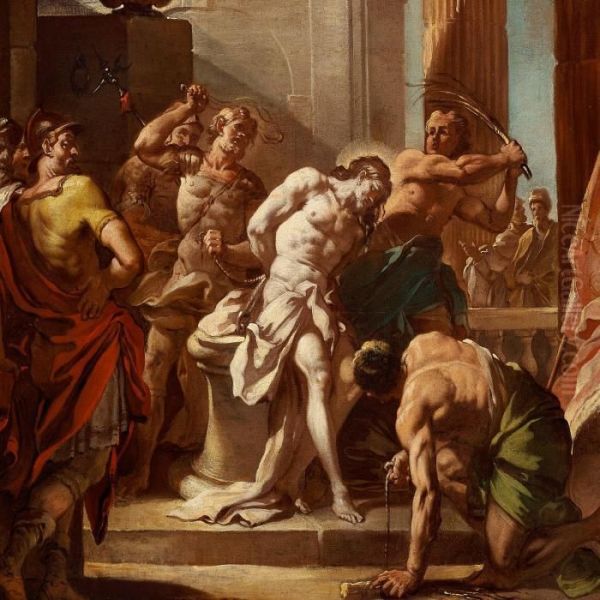 The Flagellation Of Christ Oil Painting by Francesco Solimena