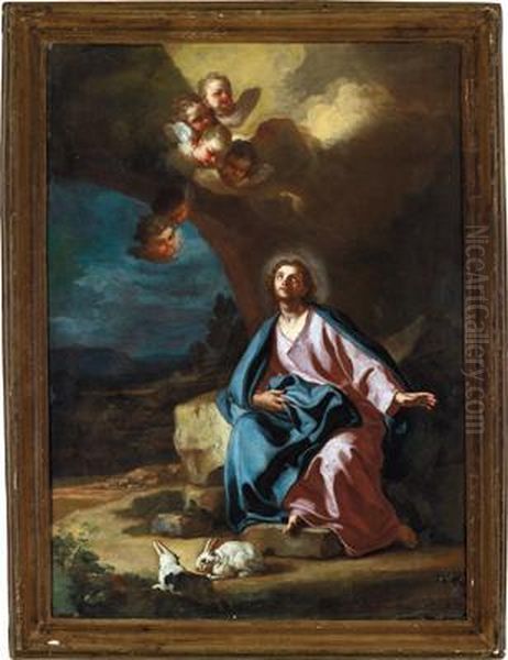 Cristo Sul Monte Degli Ulivi Oil Painting by Francesco Solimena