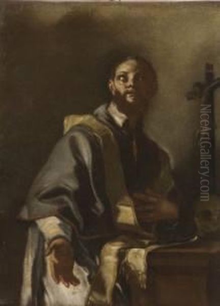 San Ignazio Da Loyola Oil Painting by Francesco Solimena