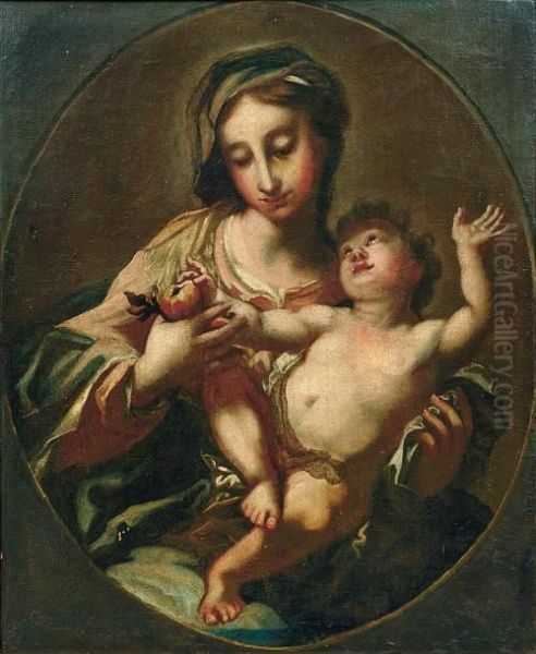 Madonna Con Bambino Oil Painting by Francesco Solimena